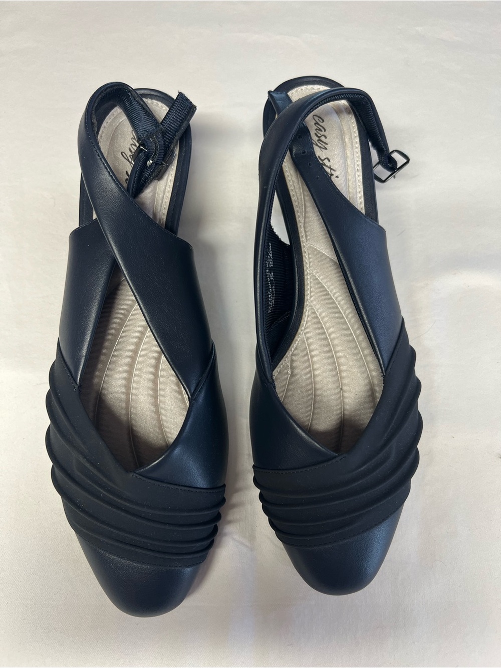 Marc Fisher Black Crisscross Slingback Flats